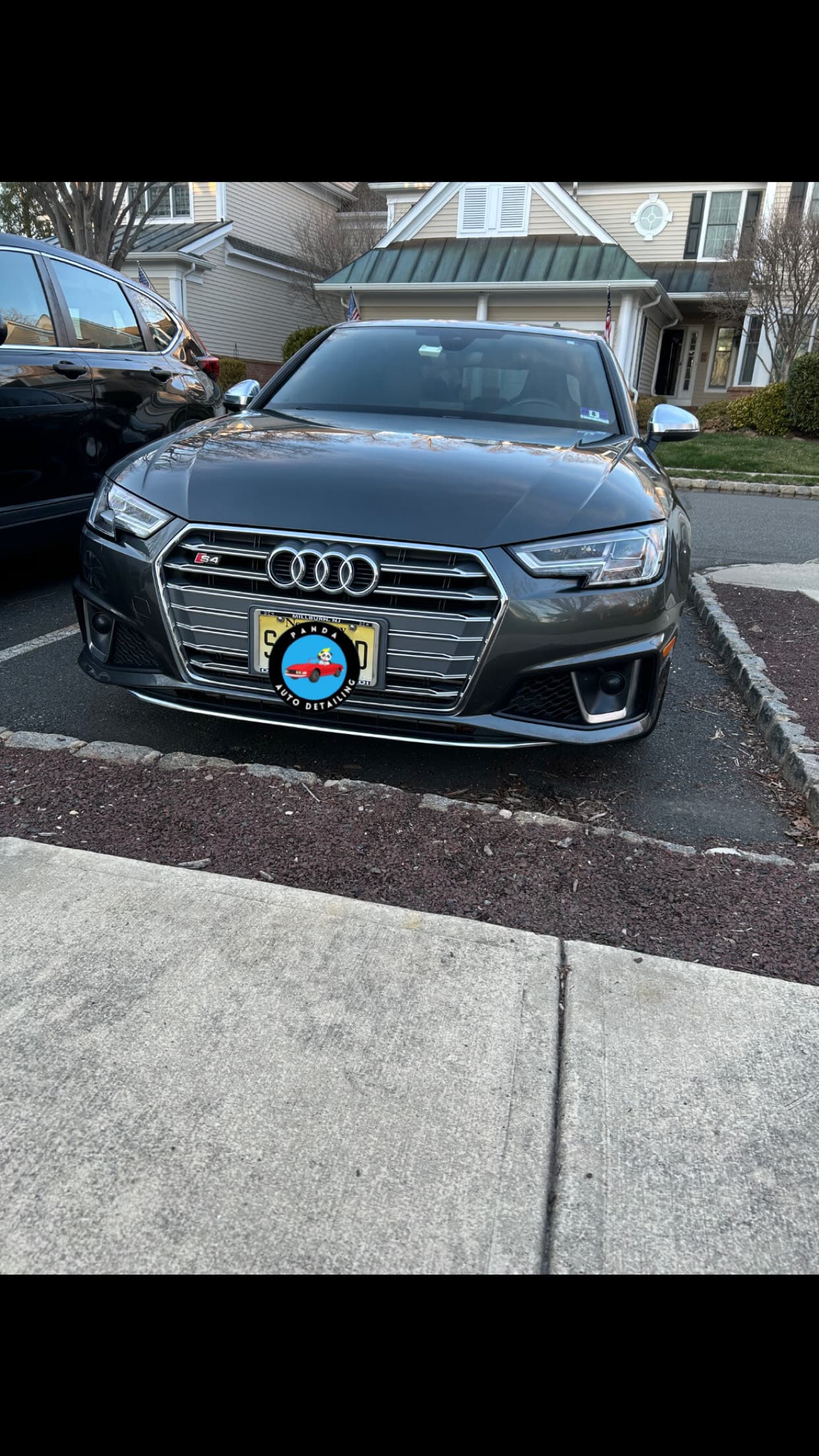 Gray Audi S4 after an exterior wash and detail