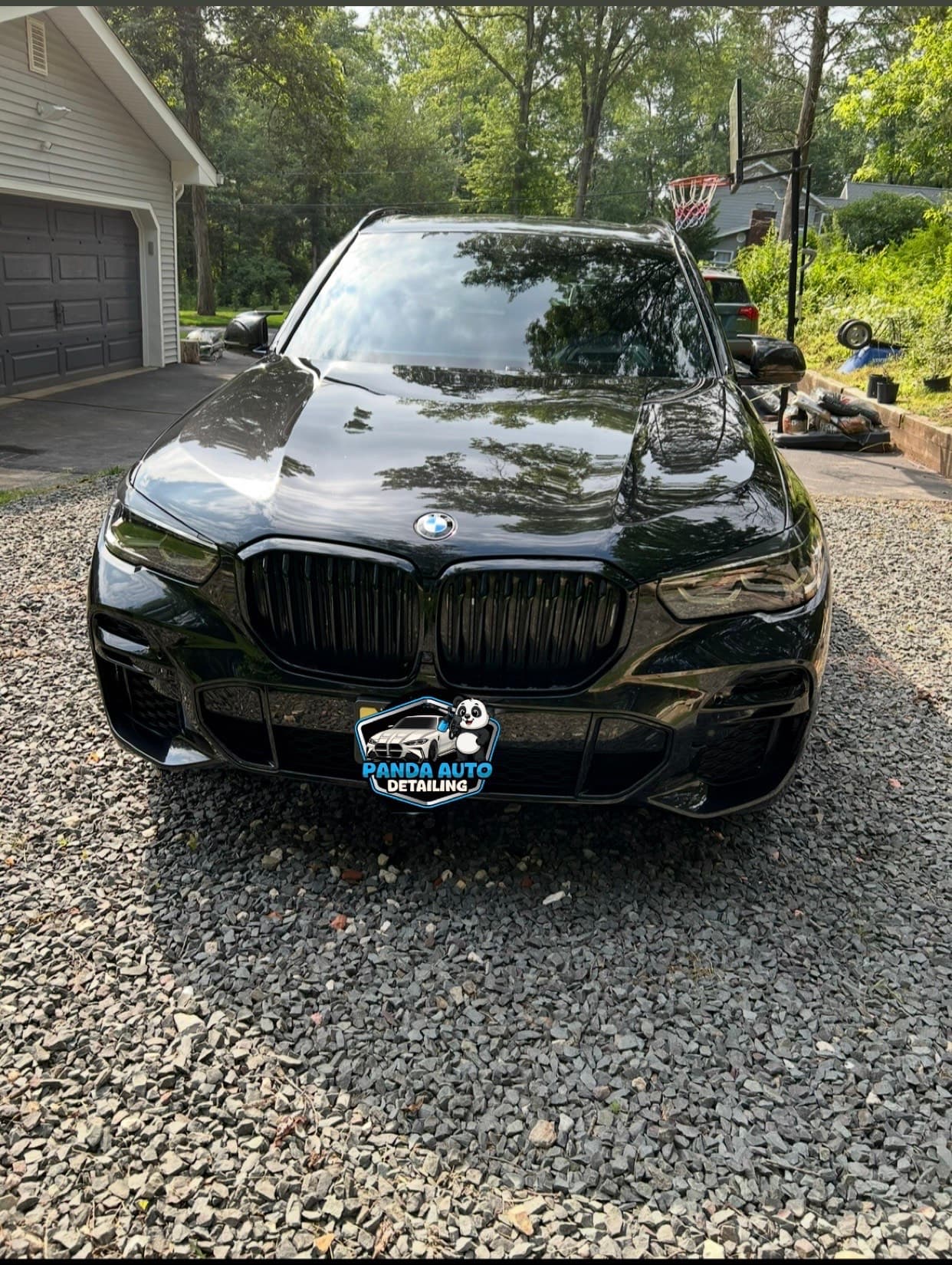 Black BMW X5 after a full Panda Auto Detailing exterior detail